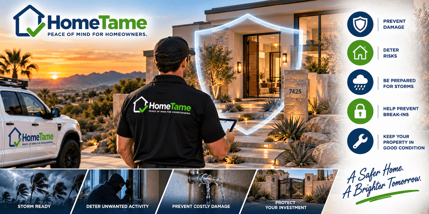 HomeTame property protection: prevent damage, deter risks, be prepared for storms, and keep your property in good condition
